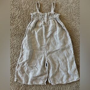 Banana Republic Striped Kids Jumpsuit - White and Tan